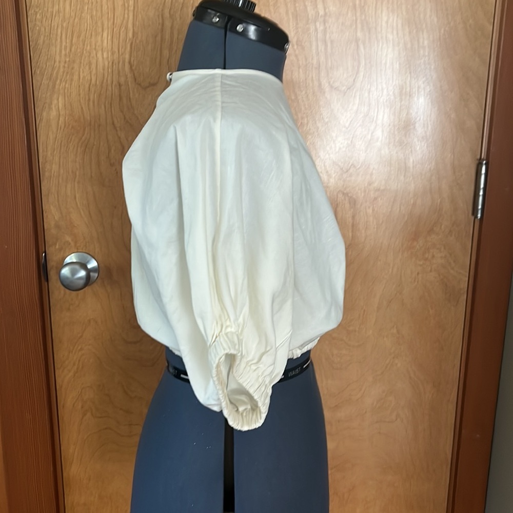 & Other Stories linen bateau crop top - Picture 2 of 5